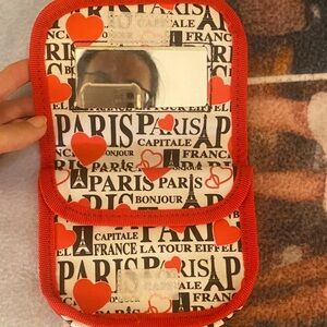 Paris Themed Red and White Travel Organizer